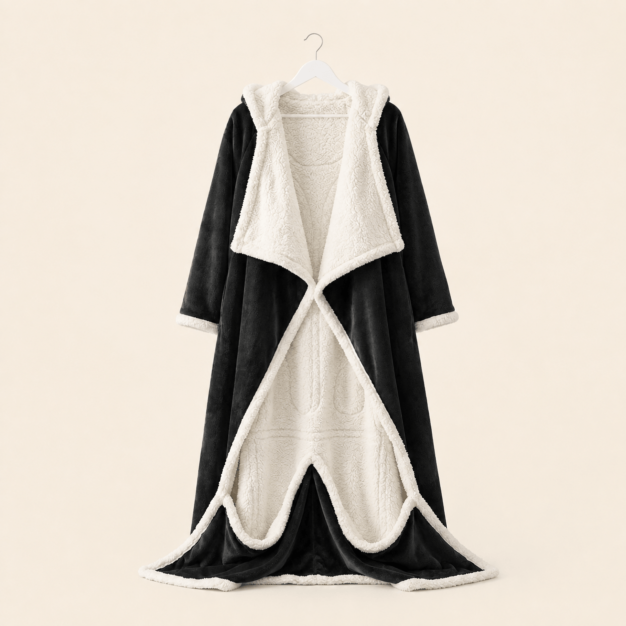 Plaid chauffant noir PlaidCozy – modèle mains libres