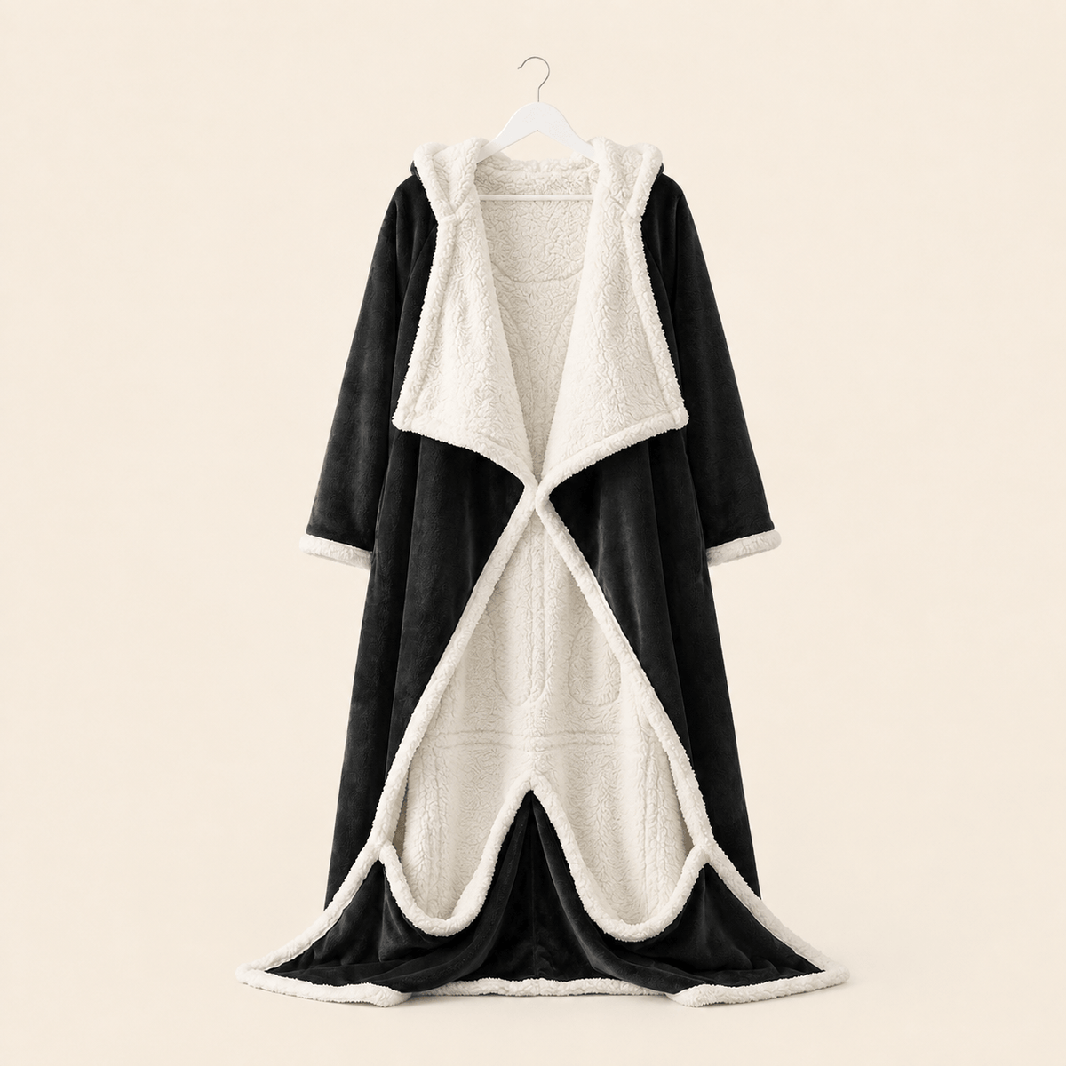 Plaid chauffant noir PlaidCozy – modèle mains libres